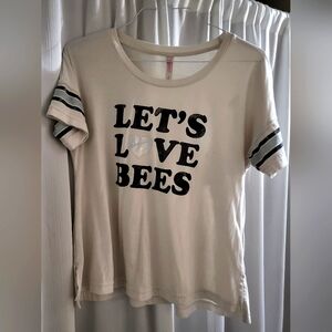 Lets Love Bees White Shirt
